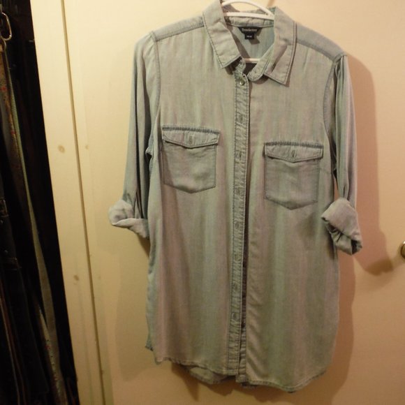 ✅3/40$ Tencel chambray shirt tunic - Picture 1 of 6